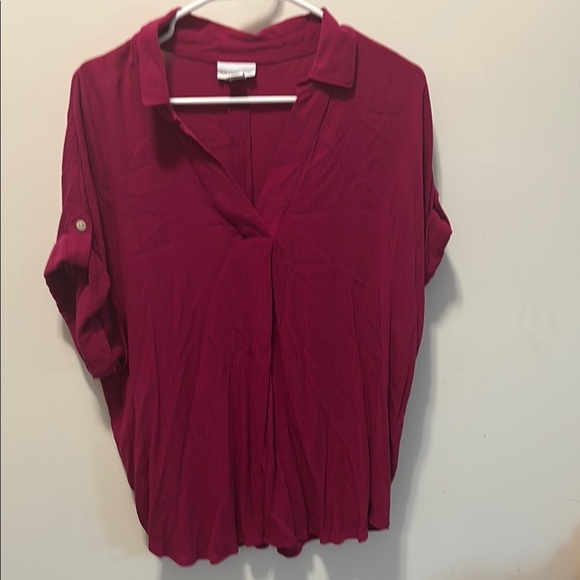 Liz Claiborne Burgundy Blouse - Picture 1 of 4